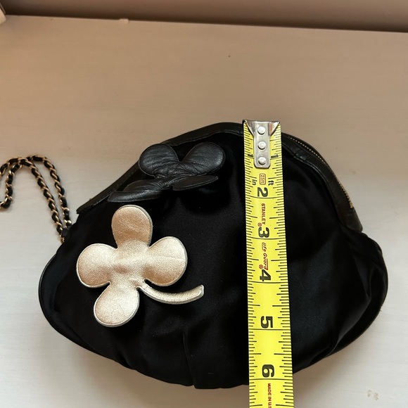Chanel Four Leaf Clover Satin clutch/wristlet bag Limited Listing! - Picture 11 of 12